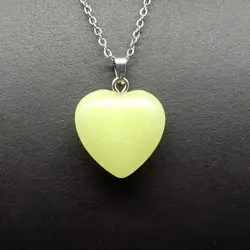 گردنبند شب نما (شب رنگ) زنانه – دخترانه طرح قلب استیل + زنیجر استیل کد{10604} - انگشترآنلاین