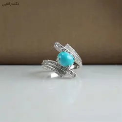انگشتر فیروزه نیشابوری زنانه (فیروزه ❤️) - انگشترآنلاین - فروشگاه اینترنتی نگین و انگشتر