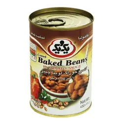 کنسرو لوبیا چیتی یک و یک 430 گرمی