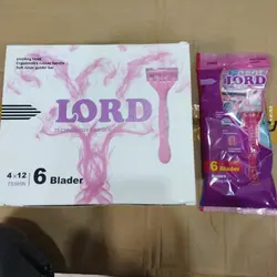 خرید عمده ژیلت خود تراش لرد زنانه 6 لبه صابونی پاکت 4 تایی بسته 12 عددی - استوریکس