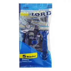 خرید عمده ژیلت خود تراش لرد 5 لبه پاکت 4 عددی بسته 12 عددی - استوریکس
