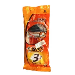 خرید عمده ژیلت 3 لبه بیک پاکت 4 عددی بسته 12 عددی - استوریکس
