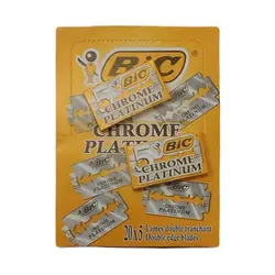 خرید عمده تیغ سنتی بیک مدل Chrome Platinum بسته 5 عددی مجموعه 20 عددی - استوریکس