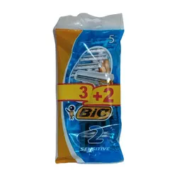 خرید عمده ژیلت بیک 2 لبه پاکت 5 عددی بسته 12 عددی - استوریکس