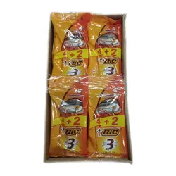 خرید عمده ژیلت بیک سه لبه مخصوص پوست های حساس بسته 6 عددی مجموعه 20 عددی با بهترین قیمت