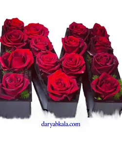 باکس حروف M گل رز