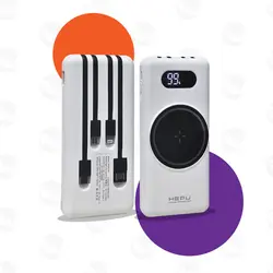 پاوربانک وایرلس ۱۰۰۰۰ میلی آمپر هپو / Hepu Wireless 10K Power Bank HP981W 22.5W