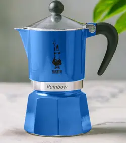 قهوه ساز بیالتی مدل رین بو Rainbow آبی تیره