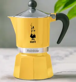 قهوه ساز بیالتی مدل رین بو Rainbow زرد