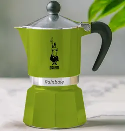 قهوه ساز بیالتی مدل رین بو Rainbow سبز