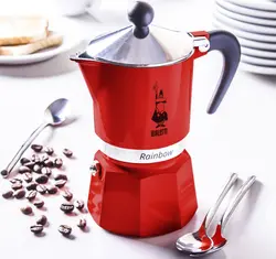 قهوه ساز بیالتی مدل رین بو Rainbow قرمز