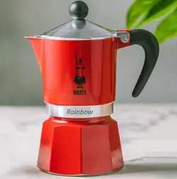 قهوه ساز بیالتی مدل رین بو Rainbow قرمز
