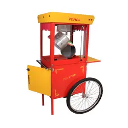 پاپ کورن ساز مبله گازی و برقی کالسکه ای TS-POPK