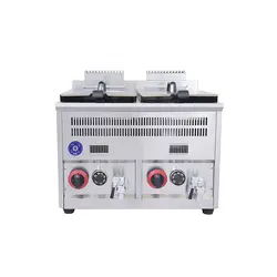 سرخ کن ۲ لگن 30 لیتری با شیر تخلیه گازی مدل AB-G2