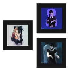 تابلو 3 تایی راویتا طرح اما مایرز و جنا اورتگا کد T 176 - راویتا | Ravita