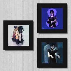 تابلو 3 تایی راویتا طرح اما مایرز و جنا اورتگا کد T 176 - راویتا | Ravita