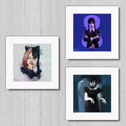 تابلو 3 تایی راویتا طرح اما مایرز و جنا اورتگا کد T 176 - راویتا | Ravita