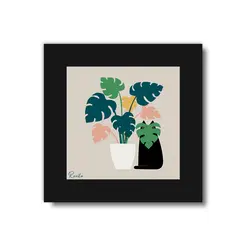 تابلو 3 تایی راویتا برگ و گربه کد T 190 - راویتا | Ravita