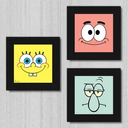 تابلو 3 تایی راویتا باب اسفنجی کد T 198