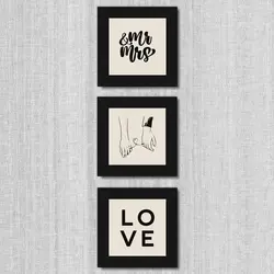 تابلو 3 تایی راویتا قاصدک و برگ کد T 205