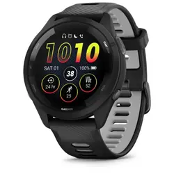 Garmin Forerunner® 265 (Black Bezel and Case with Black/Powder Gray Silicone Band)