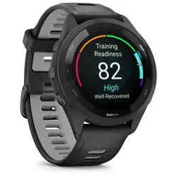 Garmin Forerunner® 265 (Black Bezel and Case with Black/Powder Gray Silicone Band)
