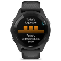 Garmin Forerunner® 265 (Black Bezel and Case with Black/Powder Gray Silicone Band)