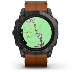 Garmin epix™ Pro (Gen 2) 51mm – Sapphire Edition (Carbon Grey DLC Titanium with Chestnut Leather Band)