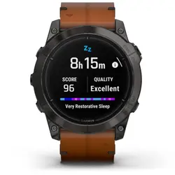 Garmin epix™ Pro (Gen 2) 51mm – Sapphire Edition (Carbon Grey DLC Titanium with Chestnut Leather Band)