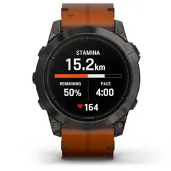Garmin epix™ Pro (Gen 2) 51mm – Sapphire Edition (Carbon Grey DLC Titanium with Chestnut Leather Band)