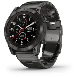Garmin fēnix® 7X Pro – Sapphire Solar Edition (Carbon Gray DLC Titanium with Vented Titanium Bracelet)