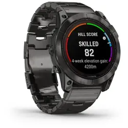 Garmin fēnix® 7X Pro – Sapphire Solar Edition (Carbon Gray DLC Titanium with Vented Titanium Bracelet)