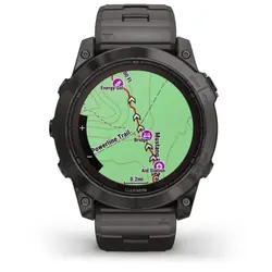 Garmin fēnix® 7X Pro – Sapphire Solar Edition (Carbon Gray DLC Titanium with Vented Titanium Bracelet)