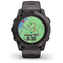 Garmin fēnix® 7X Pro – Sapphire Solar Edition (Carbon Gray DLC Titanium with Vented Titanium Bracelet)