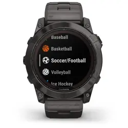 Garmin fēnix® 7X Pro – Sapphire Solar Edition (Carbon Gray DLC Titanium with Vented Titanium Bracelet)