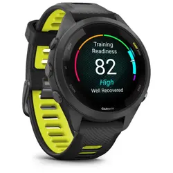 Garmin Forerunner® 265S (Black Bezel and Case with Black/Amp Yellow Silicone Band)