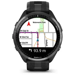 Garmin Forerunner® 965 (Carbon Grey DLC Titanium Bezel with Black Case and Black/Powder Grey Silicone Band)