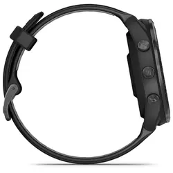 Garmin Forerunner® 965 (Carbon Grey DLC Titanium Bezel with Black Case and Black/Powder Grey Silicone Band)