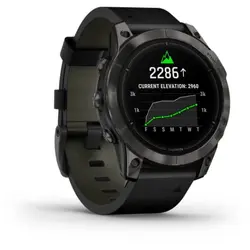 Garmin epix™ Pro (Gen 2) 47mm – Sapphire Edition (Carbon Grey DLC Titanium with Black Leather Band)
