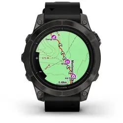 Garmin epix™ Pro (Gen 2) 47mm – Sapphire Edition (Carbon Grey DLC Titanium with Black Leather Band)