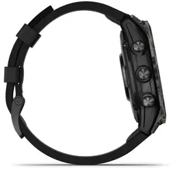 Garmin epix™ Pro (Gen 2) 47mm – Sapphire Edition (Carbon Grey DLC Titanium with Black Leather Band)