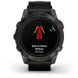 Garmin epix™ Pro (Gen 2) 47mm – Sapphire Edition (Carbon Grey DLC Titanium with Black Leather Band)