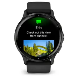 Garmin Venu® 3 (Slate stainless steel bezel with black case and silicone band)
