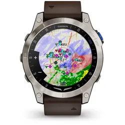 Garmin D2™ Mach 1 (Aviator Smartwatch with Oxford Brown Leather Band)