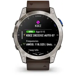 Garmin D2™ Mach 1 (Aviator Smartwatch with Oxford Brown Leather Band)