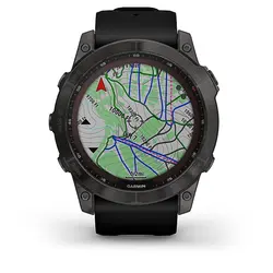 Garmin fēnix® 7X – Sapphire Solar Edition (Carbon Gray DLC Titanium with Black Band)