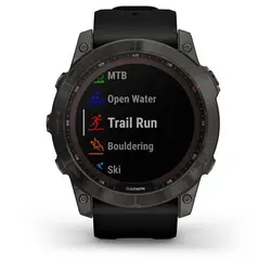 Garmin fēnix® 7X – Sapphire Solar Edition (Carbon Gray DLC Titanium with Black Band)