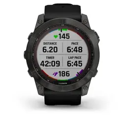 Garmin fēnix® 7X – Sapphire Solar Edition (Carbon Gray DLC Titanium with Black Band)
