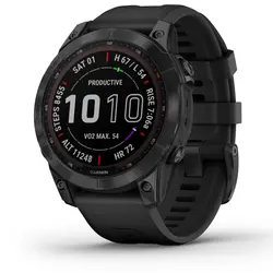 Garmin fēnix® 7 – Sapphire Solar Edition (Black DLC Titanium with Black Band)