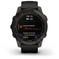 Garmin fēnix® 7 – Sapphire Solar Edition (Black DLC Titanium with Black Band)
